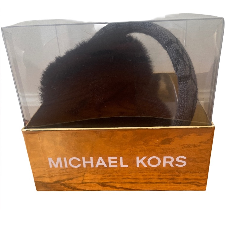 Michael Kors Black Faux Fur Earmuffs